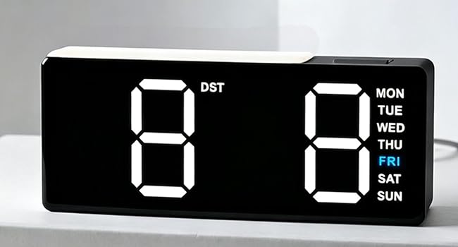 Small Digital Alarm Clock with DST