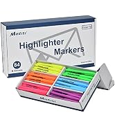 Madisi Highlighters, Chisel Tip, Assorted Colors, Bulk Pack, 84-Count | Liquid Highlighter Pens S...