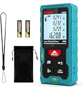 Kiprim Laser Distance Measure High Accuracy 165ft LD50E Laser Tape Measure 50M Compact Laser Meas...