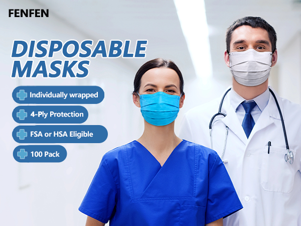 disposable face masks,masks,masks disposable 100 pack,face mask,mask,FSA or HSA,disposable mask