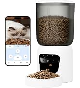 Automatic Cat Feeder with 2K Camera, 5G WiFi Smart Pet Food Dispenser for Cats & Small Dogs, 6L L...