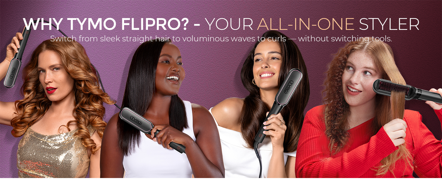 TYMO Flat Iron Hair Straightener Brush