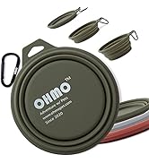 OHMO Collapsible Dog Water Bowl 27oz/800ml, Large Travel Dog Bowl Portable Water Food Silicone Bo...