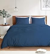 Mejoroom Navy Duvet Cover Full - Bedding Sets Full - Soft and Breathable Comforter Cover with Zip...