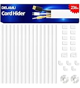 Delamu 236in Cord Hider, Professional Cable Cover Kit for Wall, TV Wire Hider for Wall Mounted TV...