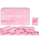 Air Jungles 250 Count Bulk Makeup Remover Wipes, Individually Wrapped Cleansing Face Lid Eyes Wat...