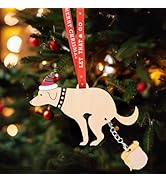 Funny Dog Christmas Ornament 2025 – Naughty Holiday Tree Decor for Adults – Hilarious Stocking St...