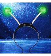 Sixexexy Light Up Alien Headband LED Martian Hair Band Antenna Hair Accessories for Women (Green,...