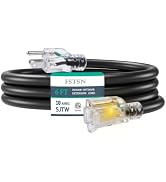 Extension Cords 10/3 Gauge Outdoor/Indoor SJTW 10 AWG 3 Prong Heavy Duty Power Cable 15A 125V 187...