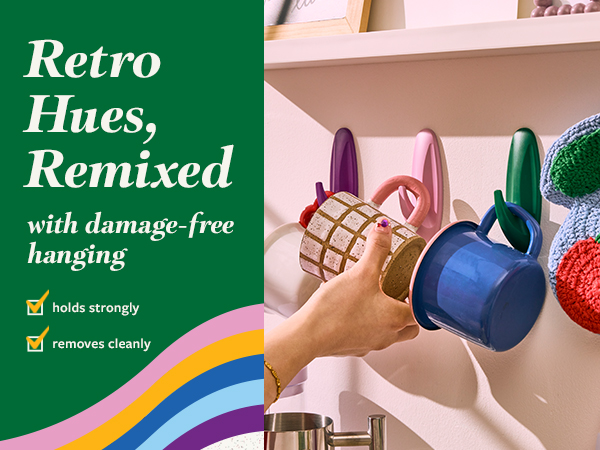 Retro Hues, Remixed with damage-free hanging