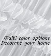 Homechoice Decor Victorian Ruffle Shower Curtain, Vintage Handcrafted Bow Tie Bath Curtain for Ma...