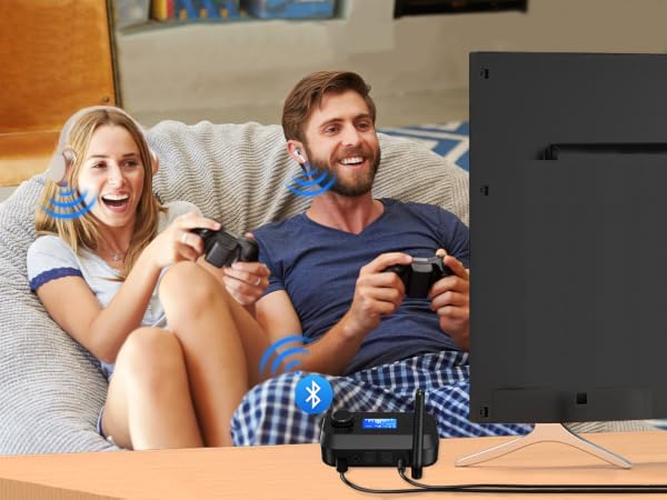 Bluetooth transmitter for tv headphones