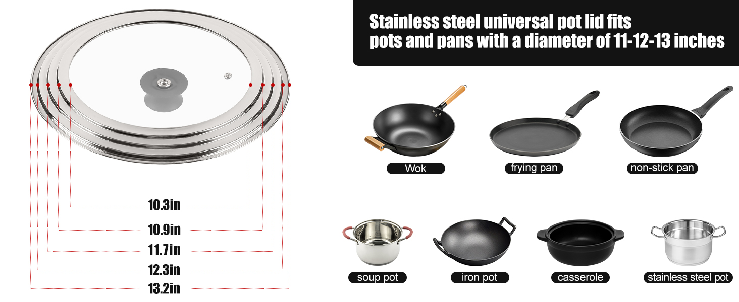 Universal pot lid