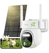 TIEJUS 2.4G/5G Security Cameras Wireless Outdoor, 2K Solar Camera for Home Security, Battery Powe...