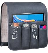 WETRBWEH Couch Armrest Remote Control Holder, Polar Fleece Couch Caddy Gifts for Seniors, Non-sli...