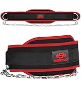 Seektop Dip Belt With Chain for Weightlifting - Neoprene Waist Belt for GYM Workout, Pull Ups, Cr...