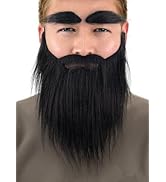 KICNIC Fake Beards and Eyebrows, King's Mustaches Costume Facial Hair for Party Supplies Decorati...