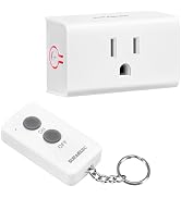 SURAIELEC Remote Control Outlet, Wireless Remote Light Switch, 100 FT, 15A/1875W, No Interference...