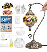 BOHMR DIY Turkish Mosaic Lamp Kit, Swan-Neck Stained Glass Lamp Making Kit- Easy,Fun,No Experienc...