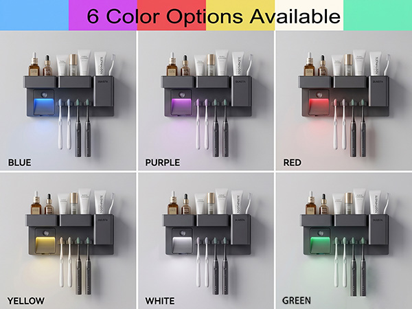 Toothbrush Holders Magnetic Motion Sensor Light Design