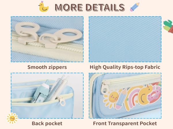pencil case for girls boy pencil case kids pouch large big capacity Dinosaur art soft marker kids