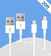ANLINK 2 Pack 20ft/6M Long USB C Cable, Durable USB A to USB C Charging and Data Sync Cord, Power...