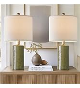 G-SAFAVA 20.25" Small Table Lamps Set of 2 Modern Ceramic Lamps for Living Room Farmhouse Bedside...