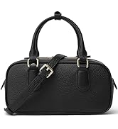 DORIS&JACKY Genuine Leather Top Handle Purse for Women, Small Crossbody Bags Boston Barrel Handba...