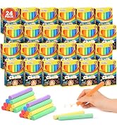 Toidgy 288 Count Mini Chalk Set for Kids (24 Boxes), Nontoxic Sidewalk Chalk Bulk for Kids, Sidew...