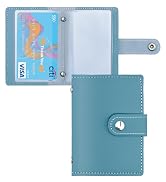 GAUENEEN Leather Business Card Holder, 26 Card Slots, RFID Blocking Secure Professional Card Orga...