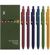 UIXJODO Gel Pens, 6 Pcs Black Ink Pens for Women, 0.5mm Fine Point Smooth Writing Pens, High-End ...