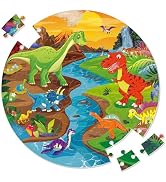 SYNARRY Floor Puzzles for Kids Ages 4-6, Large 70 Piece Dinosaur Puzzles for Toddlers Ages 2-4, D...