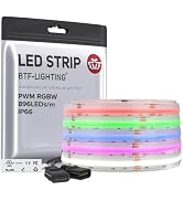 BTF-LIGHTING FCOB COB LED Strip Light IP66,UL Listed RGBW 6000K 896LED/m High Density LED Strip,1...