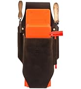 Tourbon Leather Felling Wedge Logging Pouch for Tree Cutting Hold 4 Chainsaw Wedges Flat Files Ro...