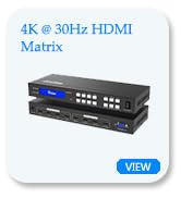 Yinker 4K HDMI Matrix Switch 4x4, 4K@30Hz HDMI Matrix Switcher Splitter 4 in 4 Out with Backlit B...