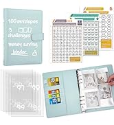 Antner 100 Envelopes Challenge Binder Money Savings Challenges Book to Save $5,050 and $10,000 an...