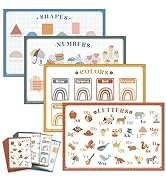 Babebay Disposable Placemats for Baby, 40 Pack Sticky Toddler Placemat for Restaurants, Dining Ta...