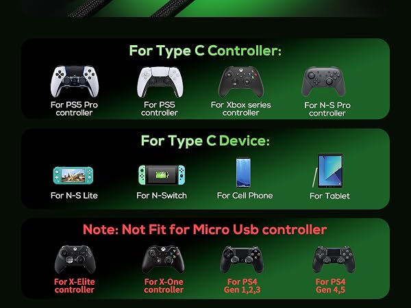Compatible with Playstation 5/ PS 5 Pro/ Xbox Series X/S controller /Compatible with Nintendo Switch