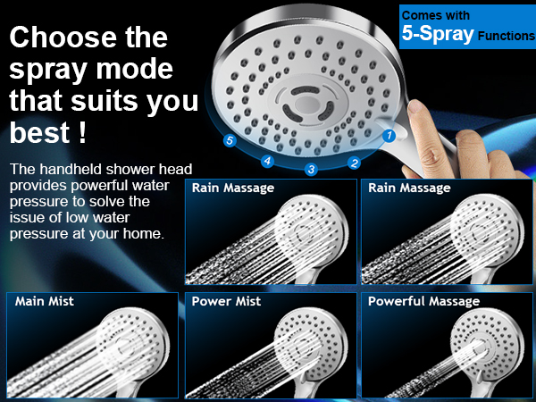 shower heads with handheld spray