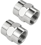 2 Pack Shower Pipe Coupler 1/2" NPT to 1/2" NPT Female Hex Nipple Pipe Fitting for Air Hose, Gard...
