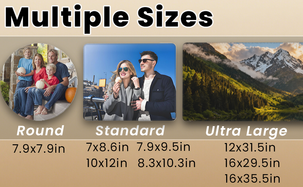 Multiple sizes