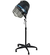 Professional 1300W Adjustable Hooded Floor Hair Bonnet Dryer Stand Up Rolling Base with Wheels fo...