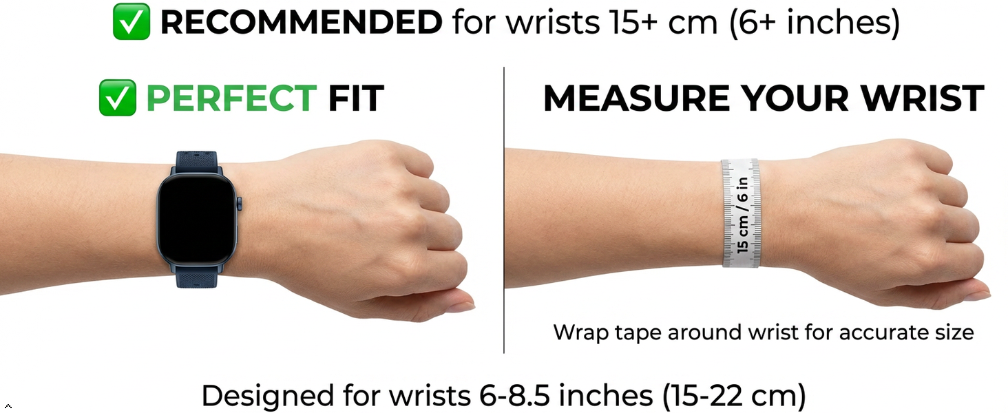Recommended wrist length: 15cm or more