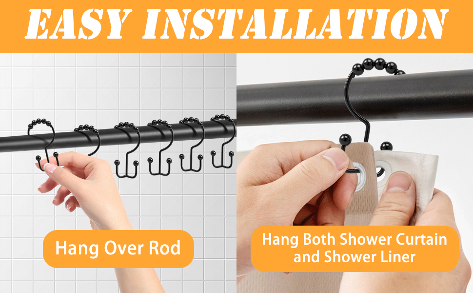 double shower hooks