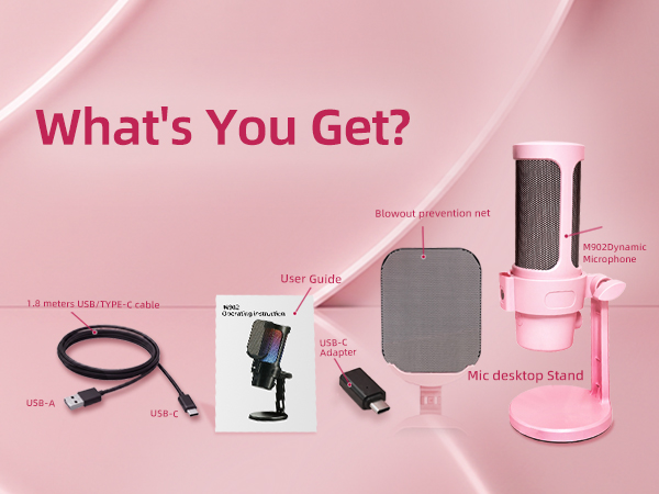 Gaming Microphone Pink