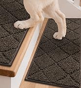 COSY HOMEER Edging Stair Treads Non-Slip Carpet Mat 28inX9in Indoor Stair Runners for Wooden Step...