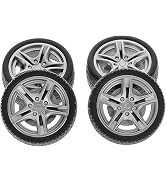 4Pcs Tires,Simulation Rubber Wheel Tire Wheel Toy Model DIY RC Spare Parts Easy Installation Smal...