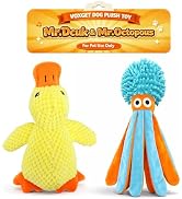 VOXGET Calm Dog Duck Toy and Squeaky Octopus Toy for Small Dogs