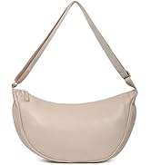 Women Half Round Crescent Bag for Women PU Leather Puffer Shoulder Bag Large Dumpling Bag Hobo Sl...