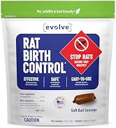 Evolve Rat Birth Control Soft Bait Sausages – 3 lbs | Scientifically Proven Rat Population Contro...